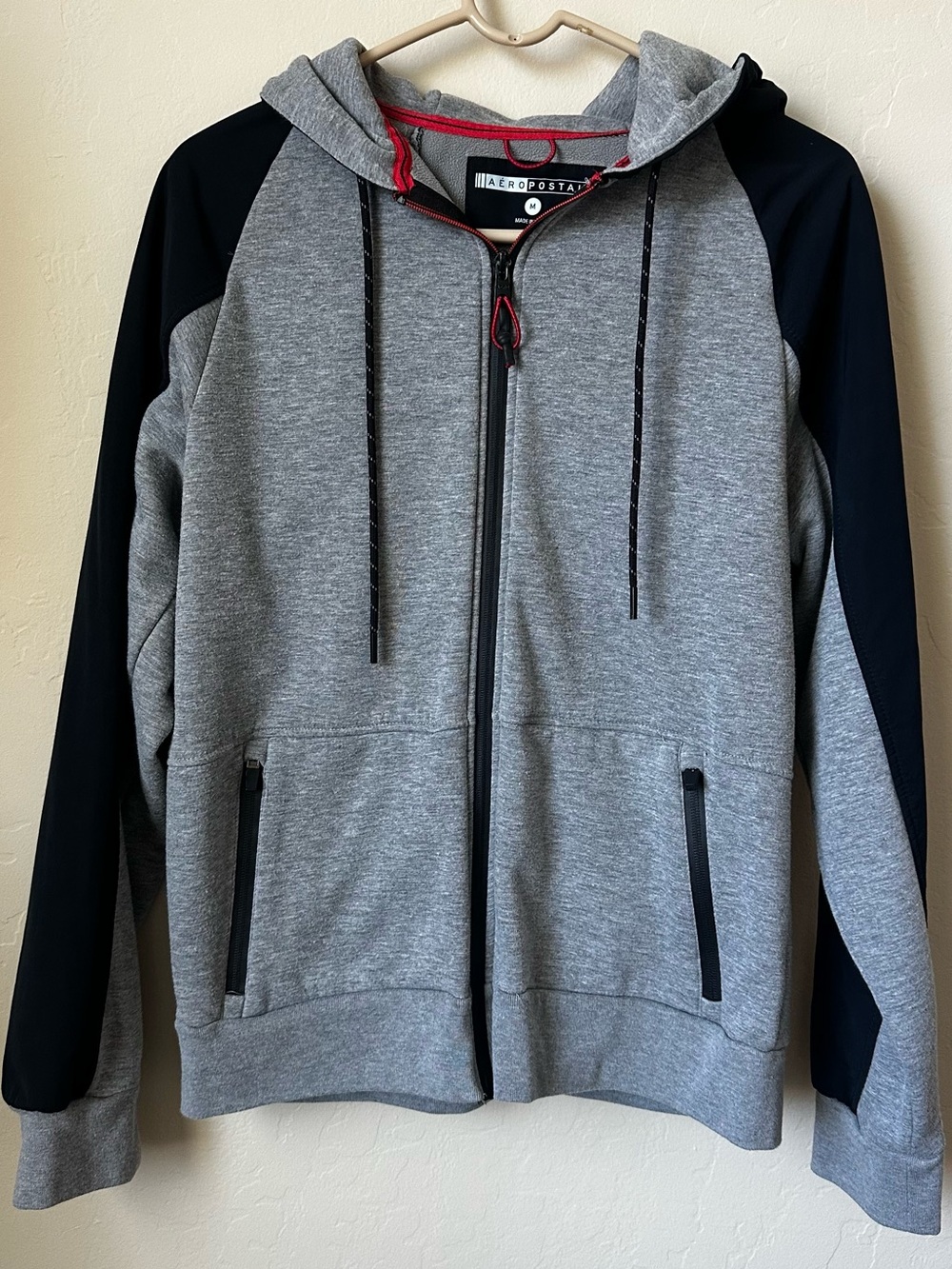 Aeropostale - Grey and Black Zip Up Sweater